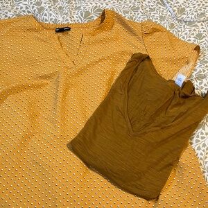 Hilary Bradford and Old Navy womens short sleeve shirts bundle XXL